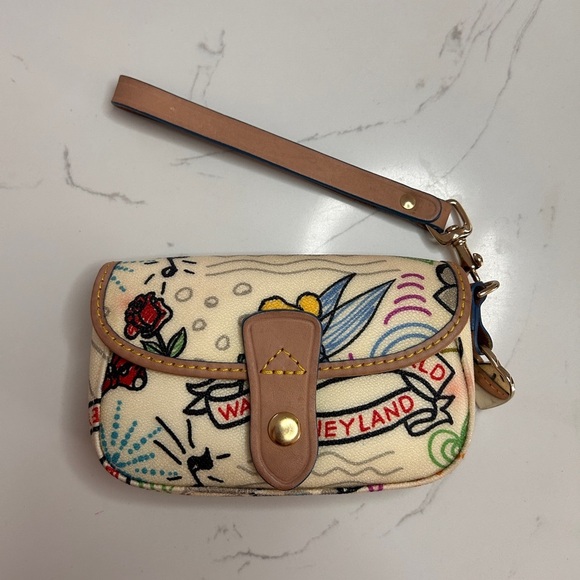 Dooney & Bourke Vintage Disney Flap Wristlet, Collectors Item, RARE, Like New!